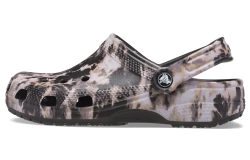 Crocs Classic Bleach Dye Clogs 'Black White'