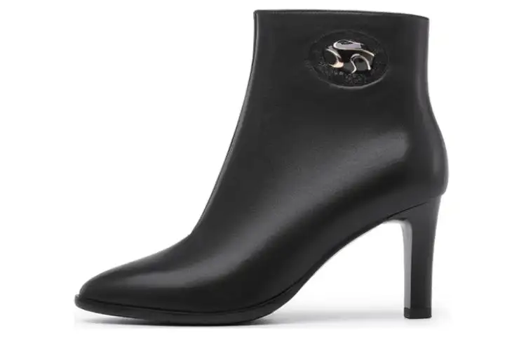 Chrisdien Deny Leather Ankle Boots 7.5cm Women's Black