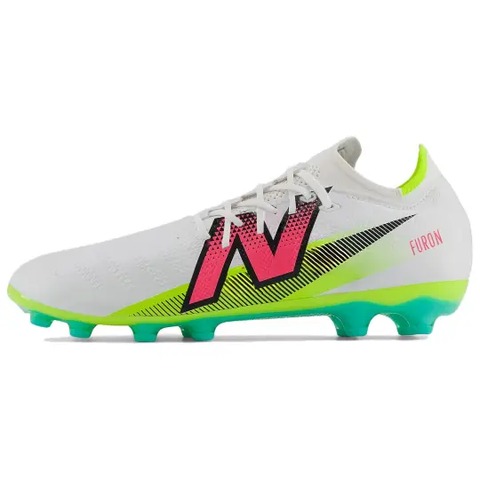 New Balance AG Artificial Ground Artificial Turf Abrasion Resistant Soccer Shoes Unisex White Green