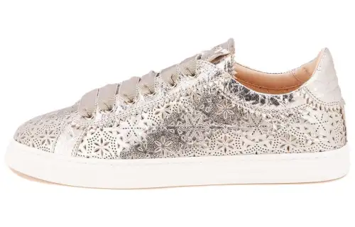 AGL Leather Low top Skateboard Shoes Women's Platinum Color