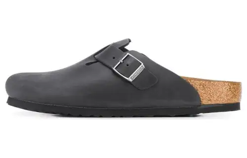 Birkenstock Boston Narrow 'Oiled Leather Black'
