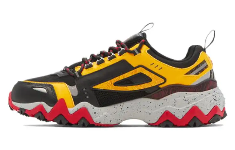 FILA Oakmont TR Low top Casual Shoes Men's Black Red Yellow
