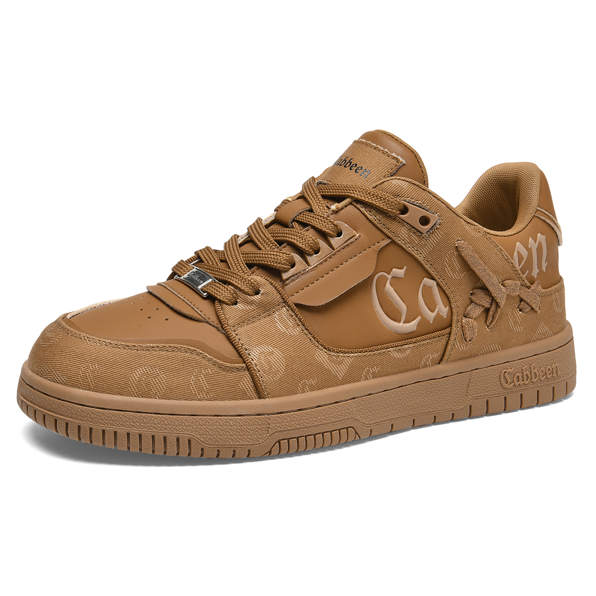 Cabbeen Paisley Textile, Synthetic Leather Breathable Low top Skateboard Shoes Men's Couple