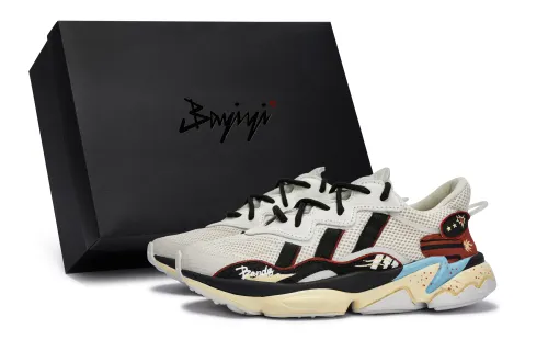 Adidas Originals Ozweego Cushioning Slip Resistant Low top Casual Shoes Unisex Gray Black Red Yellow Blue