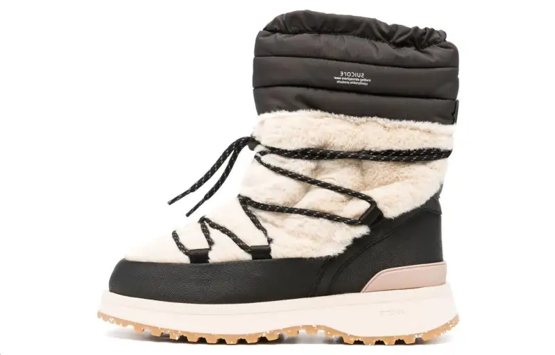 Suicoke Bower-ab-HI-Fur Boot Black Beige