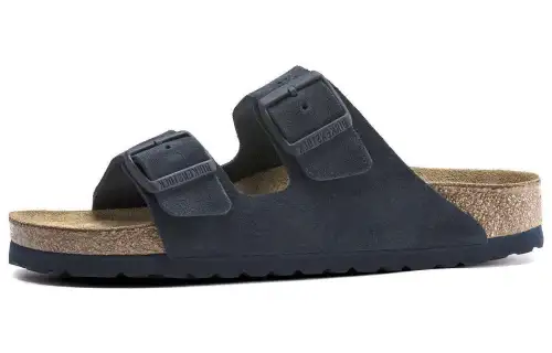 Birkenstock Arizona Suede Slide Slippers Unisex Blue