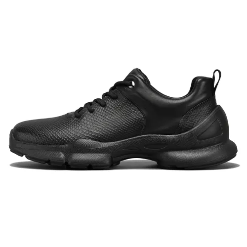 Mulinsen first-layer cowhide, breathable and simple, business commuting, outdoor climbing, running, fitness hiking, classic, versatile and comfortable, low-cut lifestyle shoes, men's black