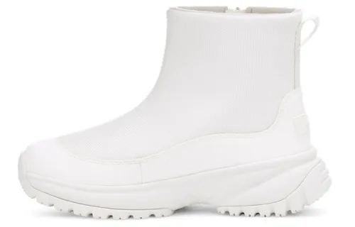 UGG Yose Zip Fleece Lined Snow Boots White Women's