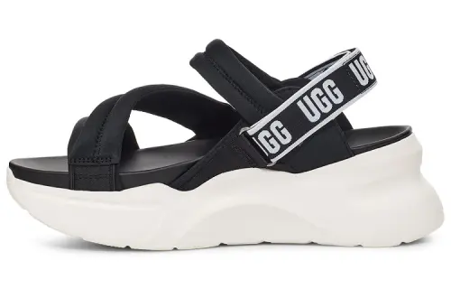 UGG Qimaya Collection Fabric Beach Sandals Women's Black