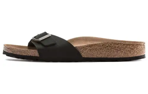 Birkenstock Madrid Vegan Slide Slippers Unisex Black Regular
