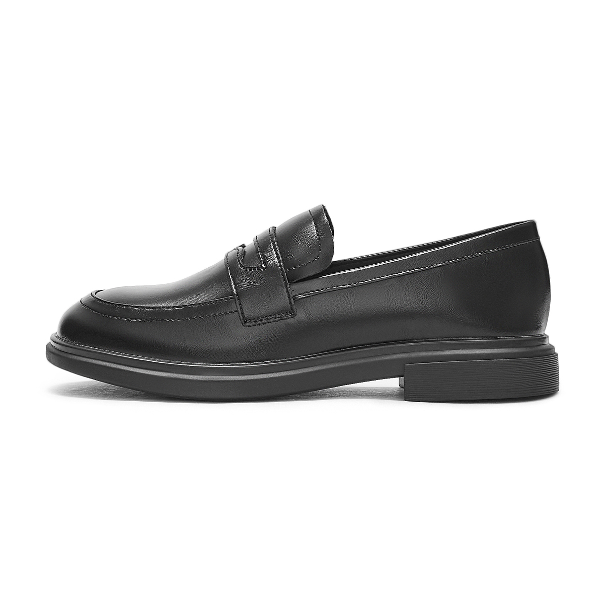 Hotwind Hot air PU British style small leather shoes, slip-on soft sole round toe, women's casual shoes 3cm women's style