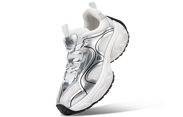 HART DAVIS 001 Classic Vintage Low top Running Shoes Unisex White Silver
