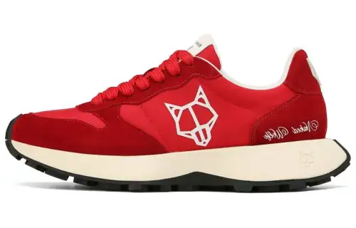 Naked Wolfe Plug Leather Low top Casual Shoes Women's Red