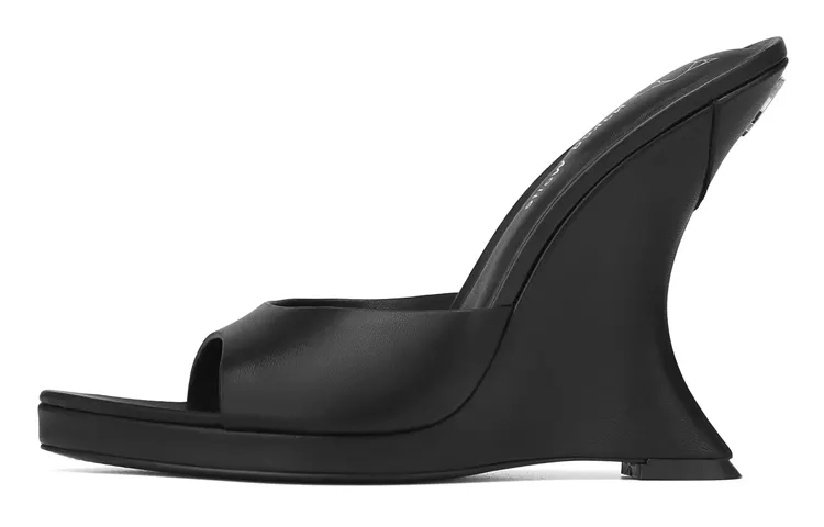 Naked Wolfe Anaconda Leather Stylish Sandal 12cm Women's Black