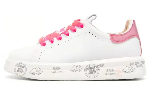 PREMIATA Leather Cushioning Low top Skateboard Shoes Women's Pink