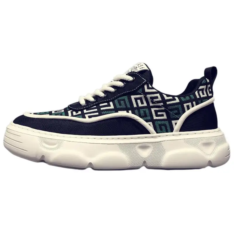 JANE HARLOW Fabric Breathable And Lightweight Low top Casual Shoes Men's Black Green