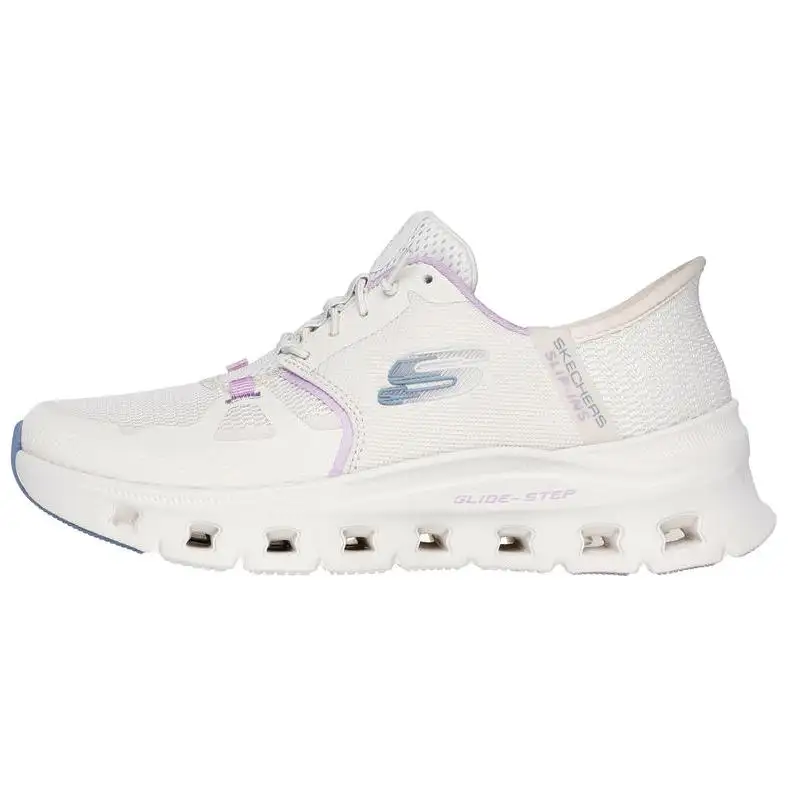 Skechers Glide Step Low top Casual Shoes Women's White Purple