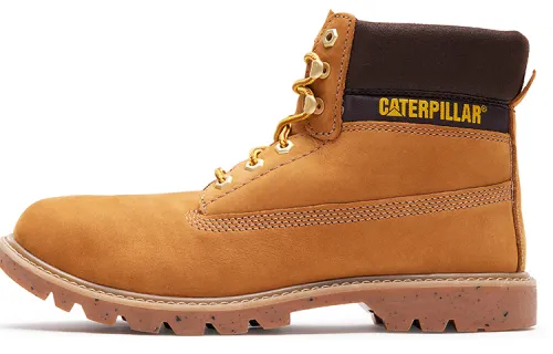 CAT Colorado Collection Leather Short Outdoor Boots Unisex Dark Brown