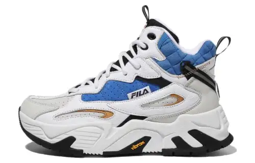 Barneys New York x FILA Ray Tracer TR4 Leather High top Casual Shoes Men's White Blue Black