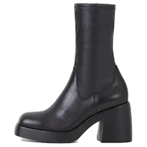 VAGABOND SHOEMAKERS Leather Fashion Trend Ankle Boots 8.7cm Women's Black