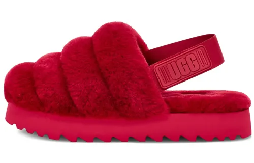 UGG Super Fluff Slipper Ribbon Red Women's
