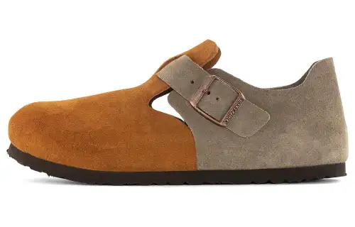 Birkenstock London Low top Casual Shoes Unisex Brown Gray