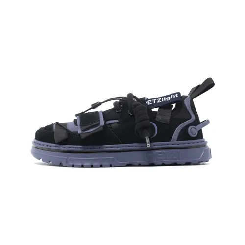OETZI 1 Ice Man Oz Stylish Skateboarding Shoes Unisex Black & Blue