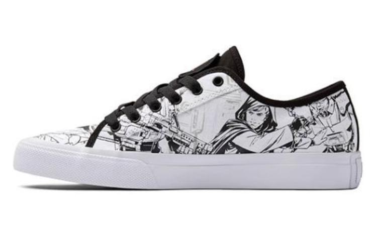 XINGZHAN x DC Shoes Slip Resistant Cushioning Abrasion Resistant Low top Skateboard Shoes Women's White Black