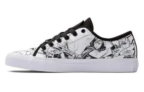 XINGZHAN x DC Shoes Slip Resistant Cushioning Abrasion Resistant Low top Skateboard Shoes Women's White Black