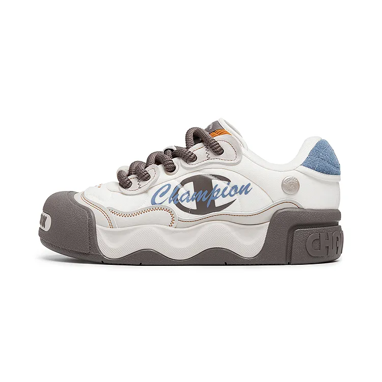 Champion Low Sugar Puffy Shoes Synthetic Leather, Textile Balance Low top Skateboard Shoes Men's
