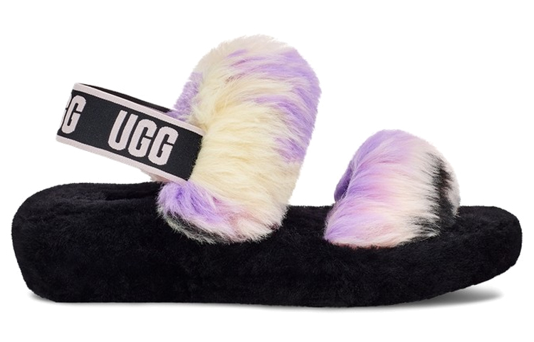 Женские сабо UGG Fluff Yeah (разноцветные) — фото 2