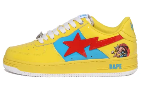 A BATHING APE Bape Sta X Marvel 'Yellow Blue Red' Women's