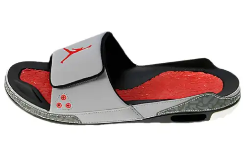 Jordan Air Jordan 3 Abrasion Resistant Slip Resistant Slippers Men's Gray Black