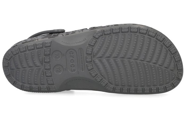 Crocs Beach Black Sandals 'Gray White'