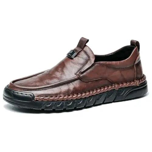 JANE HARLOW Leather Casual Shoes Men's Brown