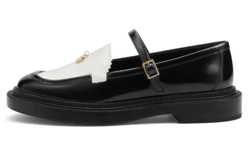 CHARLES&KEITH Loafers Women's Low Top Black Boxed Black/Multi Composite Color