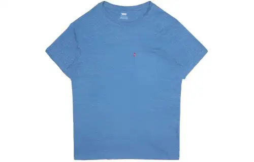 Levis T Shirts Men's Blue Crew Neck Moderate