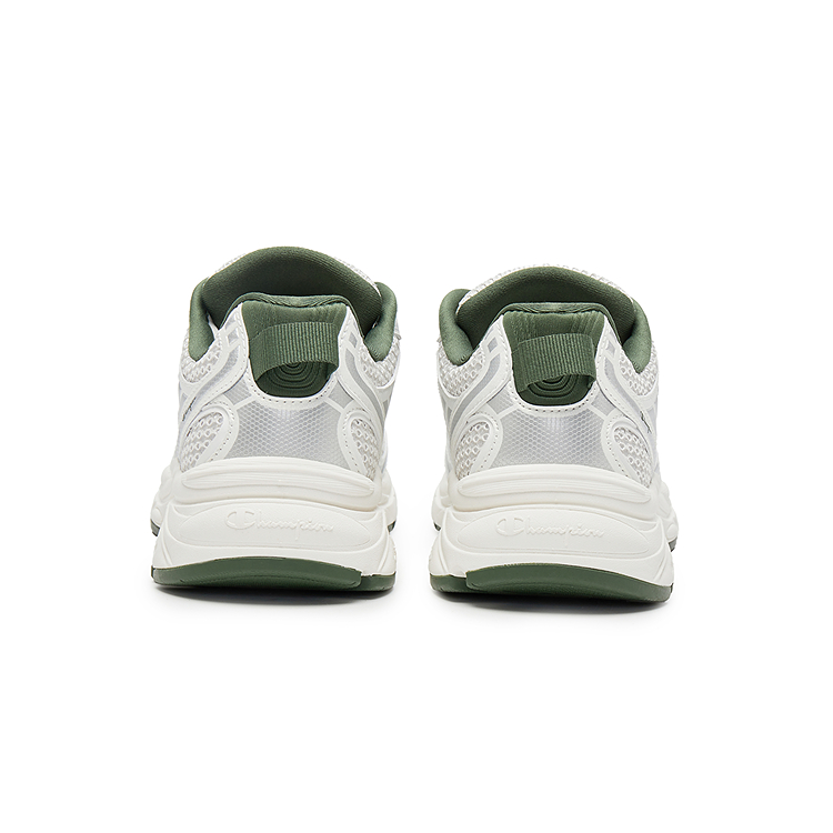 Champion Support Low top Running Shoes Unisex Pearl White/Olive Green