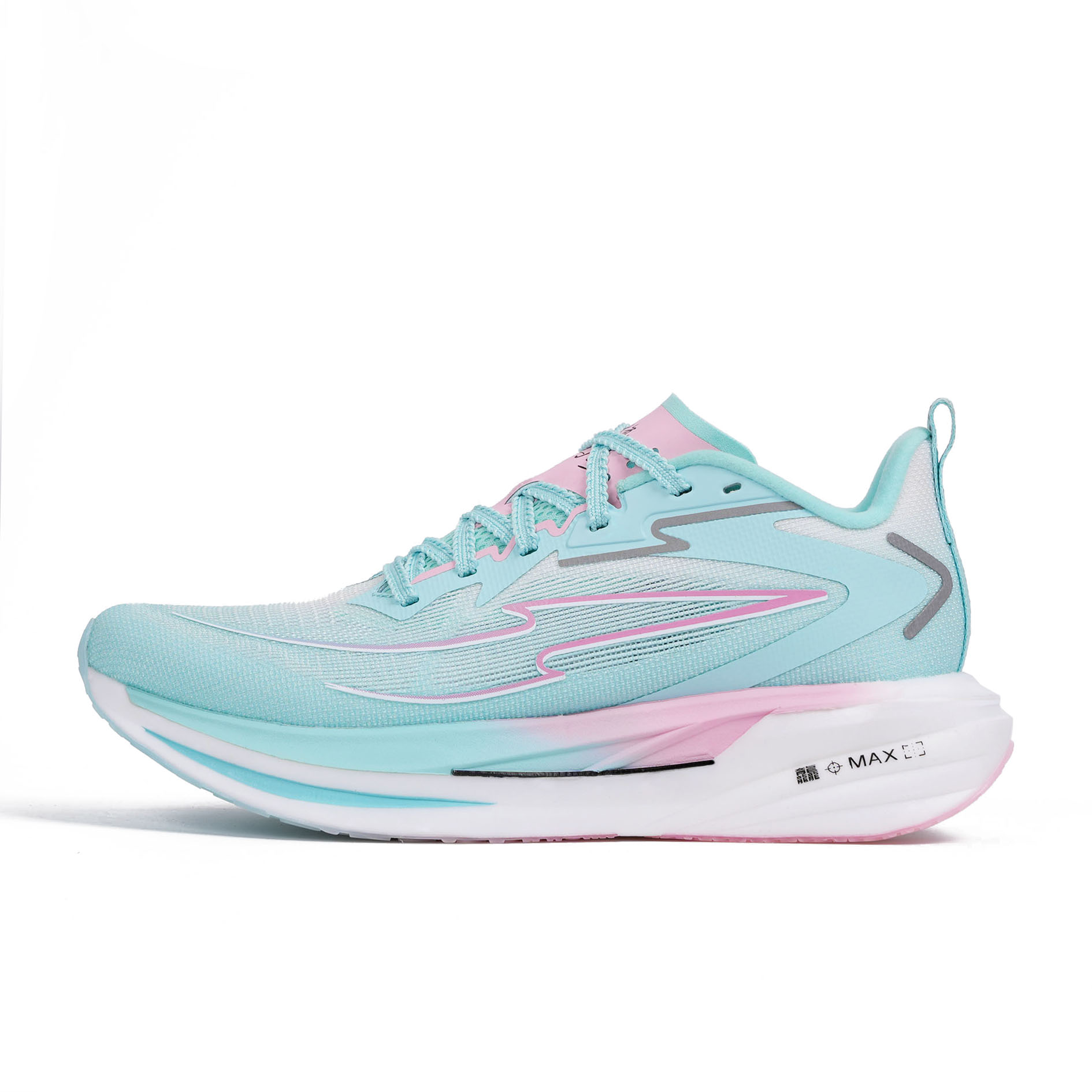 SHAONIANYUSHAN Breathable Moisture Wicking Support Lightweight Rebound Running Shoes Unisex Pink Blue Mismatched