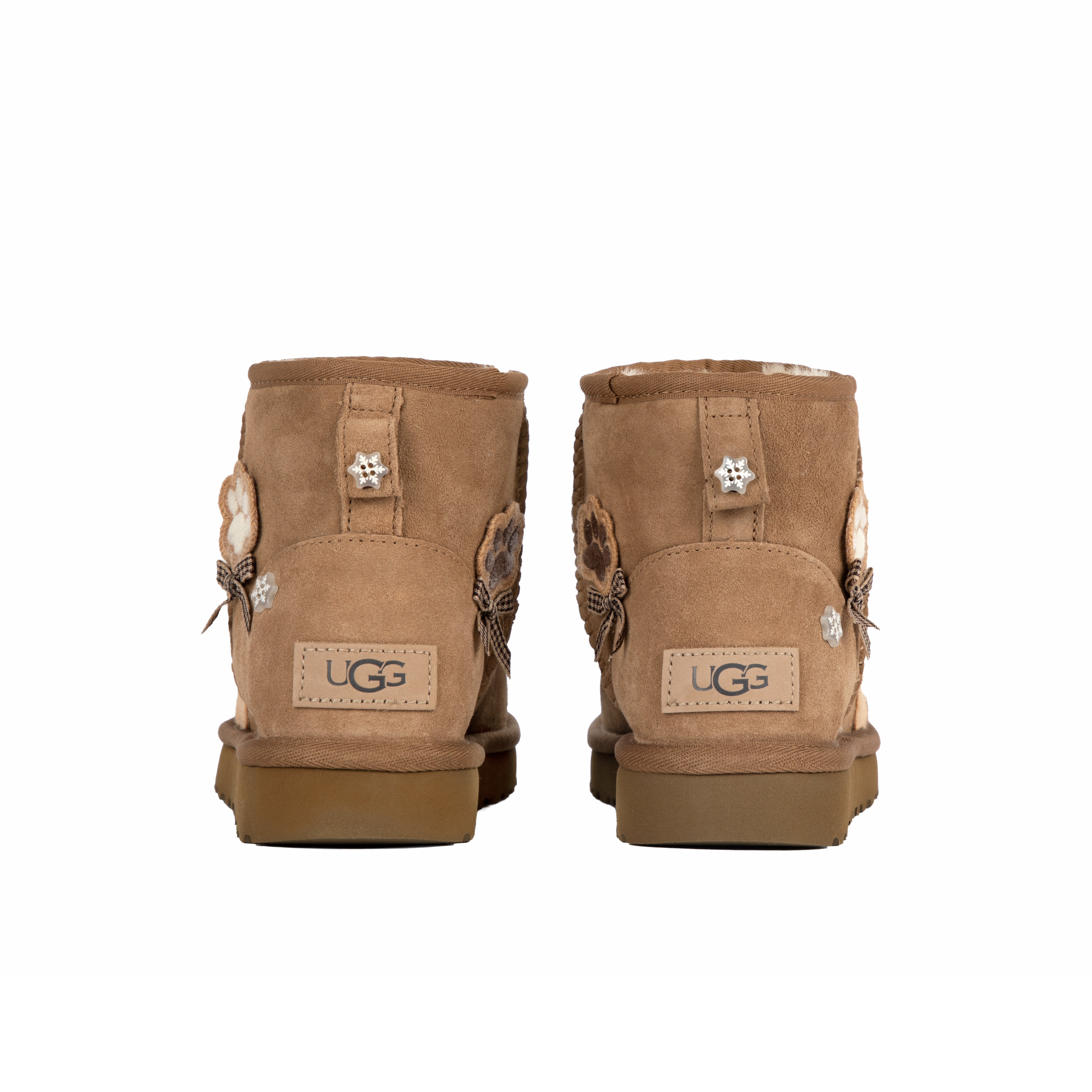 UGG CLASSIC MINI Sheepskin Snow Boots Women's Brown