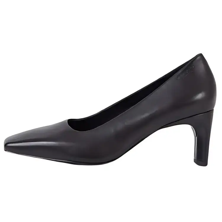 VAGABOND SHOEMAKERS Leather Chunky Heel High Heels 6.5cm Women's Black