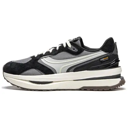 Li Ning Zhongning M1000 Pig Split Leather Low top Casual Shoes Unisex Black Gray