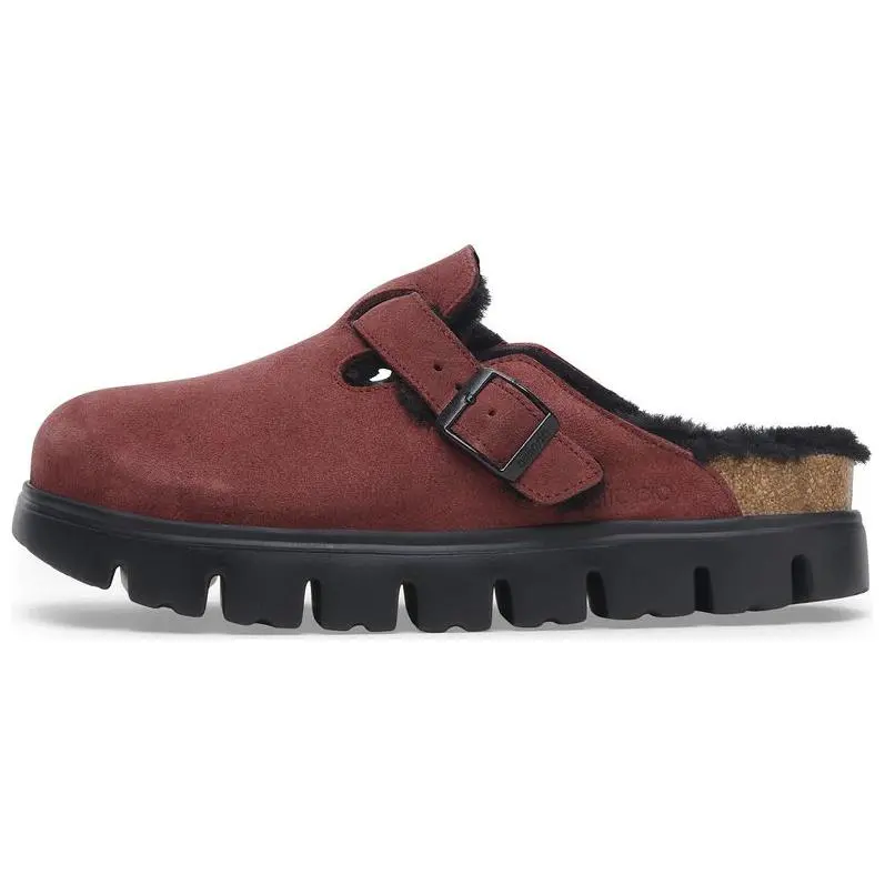 Birkenstock Boston EVA Abrasion Resistant Abrasion Resistant Closed Toe Slippers Women's Dark Red