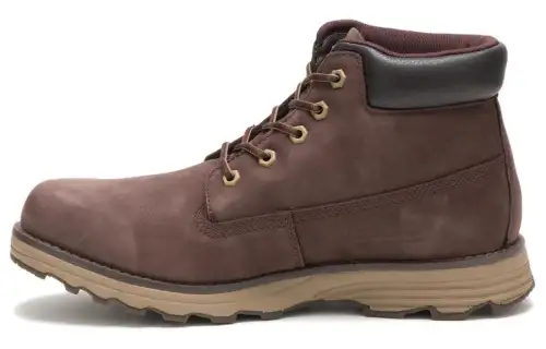 CAT Leather Ankle Boots Men's Dark Brown