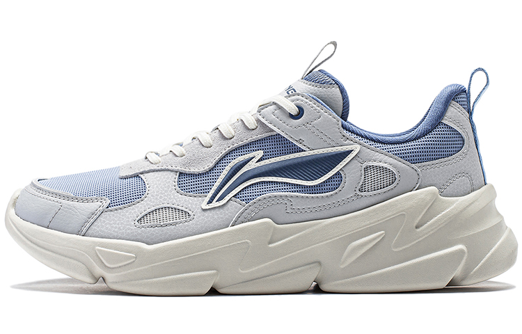 Li Ning Firefly Textile, Synthetic Leather Letter Abrasion Resistant Breathable Low top Casual Shoes Men's