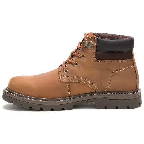 CAT Leather Short Outdoor Boots Men's Brown