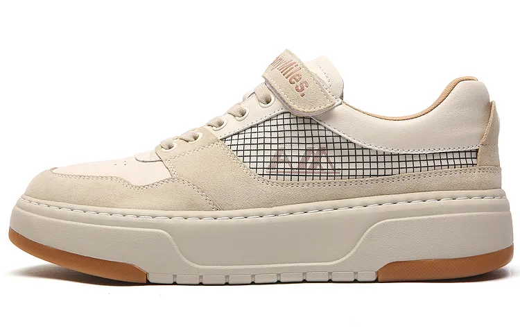 Anthony Miles Skateboard Shoes Men's Low Top Ecru