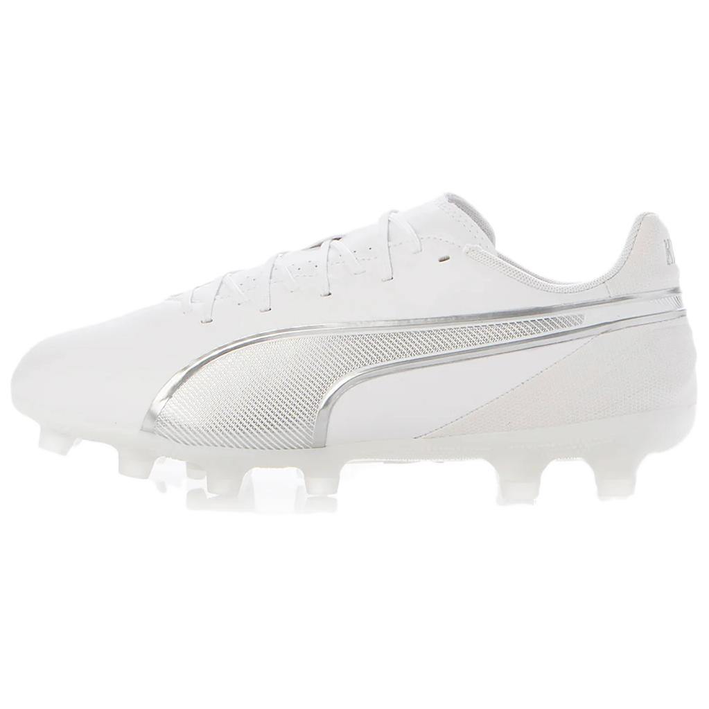 PUMA KING MATCH AG Artificial Ground HG Hard Ground Soccer Shoes Unisex White