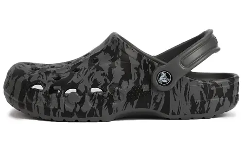 Crocs Beach Black Sandals 'Gray White'