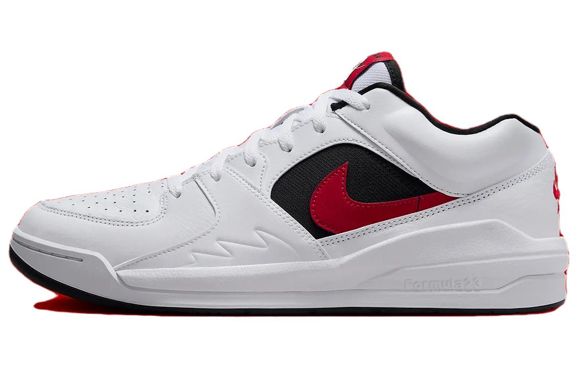 Jordan Stadium 90 Leather Trendy Comfortable Breathable Low-top Lifestyle Shoes Men's White Red Black